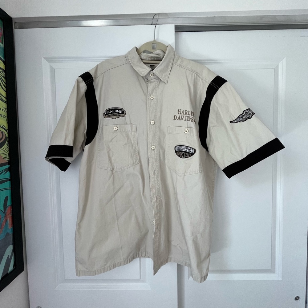 Vintage Harley-Davidson Patch Button-Up